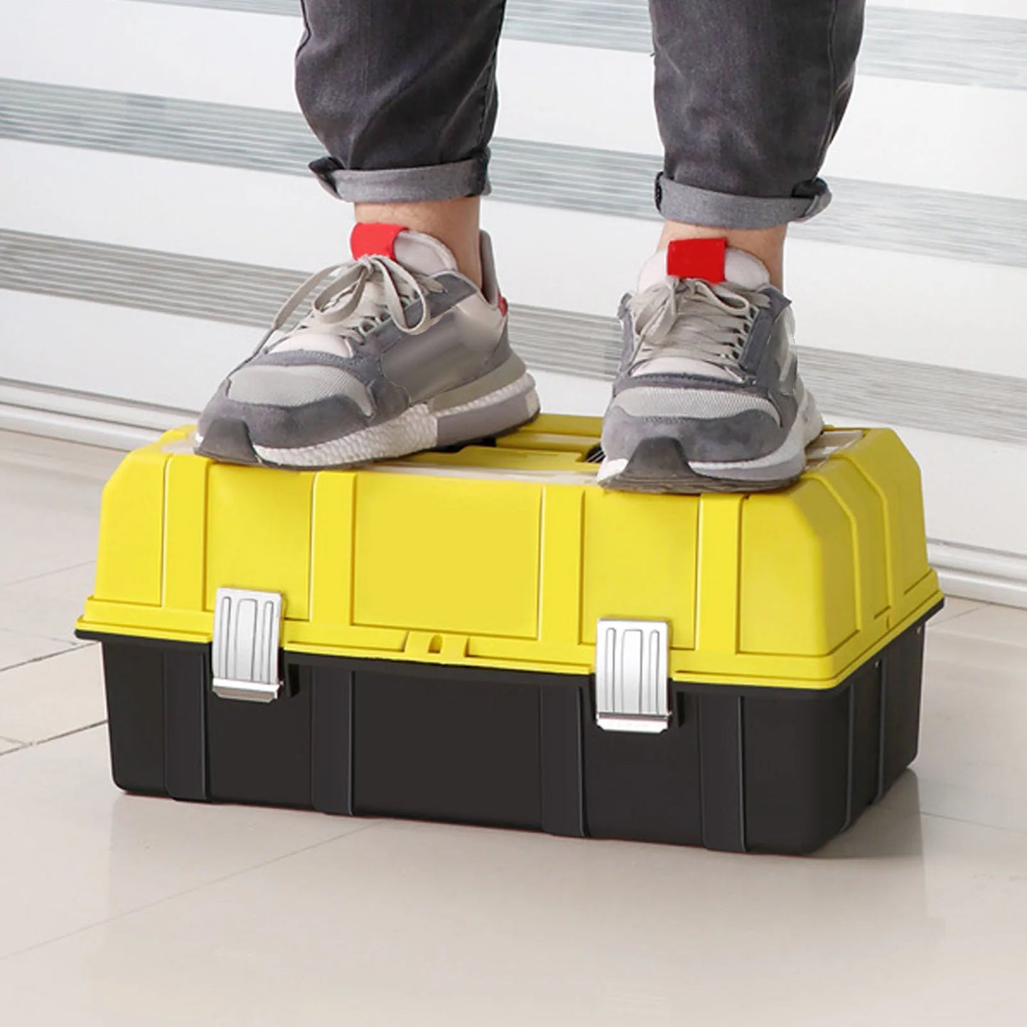 Multifunctional Folding Storage Toolbox Three Layers Tool Chest Organizer