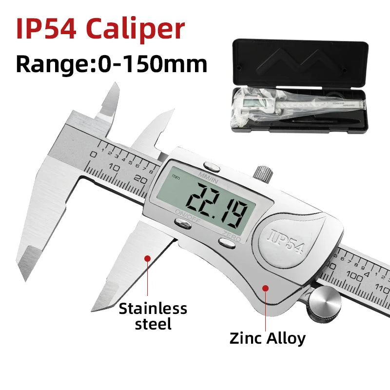 Digital Vernier Caliper Stainless Steel Measuring Tool for Woodworking