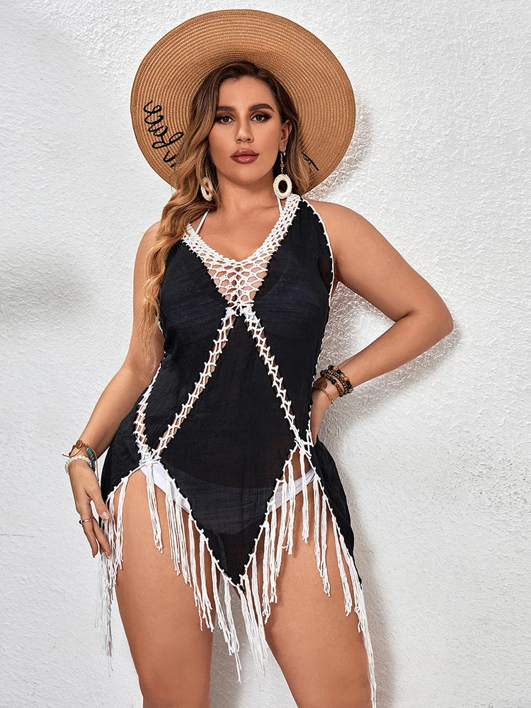 Plus Size Bohemian Beach Cover Up Swimsuit for Women