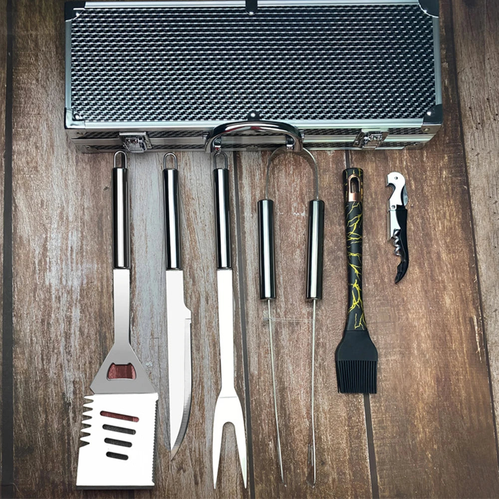 Choice Stainless Steel Barbecue Tool Set With Cloth Bag