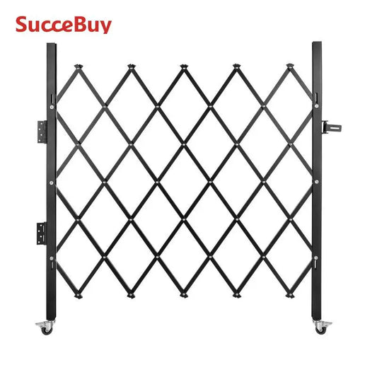 SucceBuy Single Folding Gate Steel Accordion Expanding