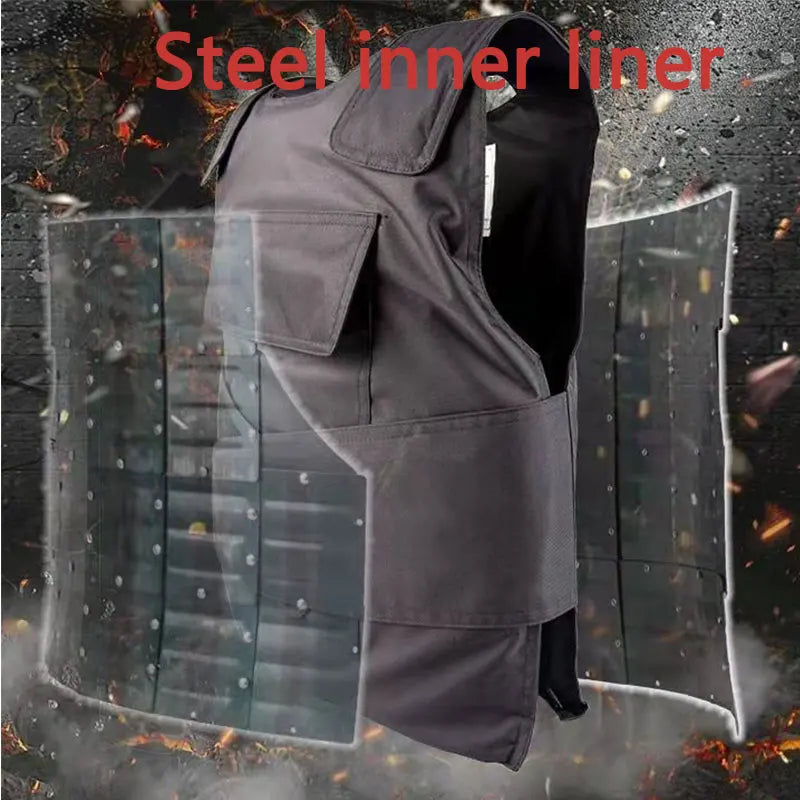 High Manganese Steel Anti-Stab Vest Outdoor Body Security Cut Proof Armor Tactical Defense Guard Clothing