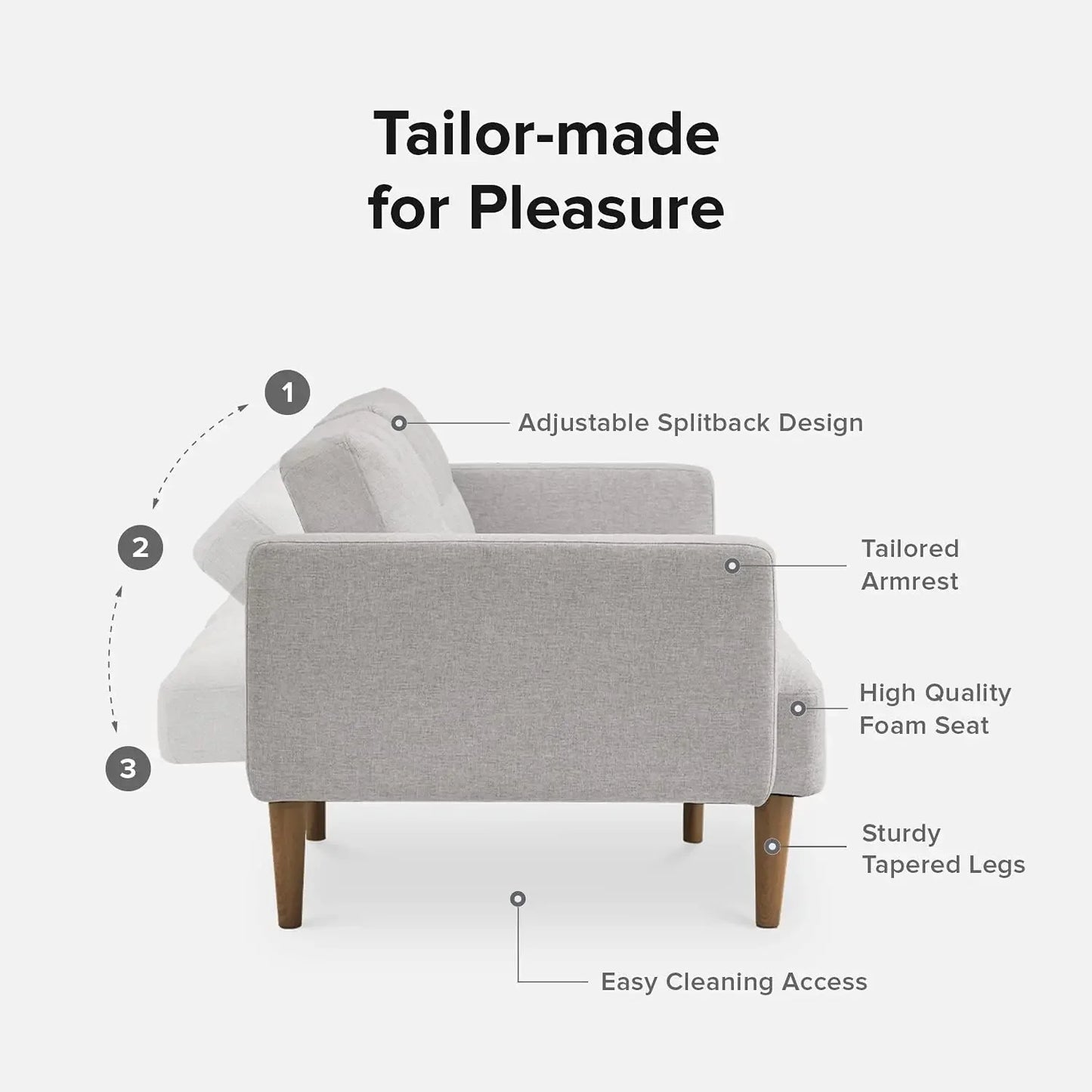 Mid Century Modern Sofa Bed Futon for Stylish Living Rooms