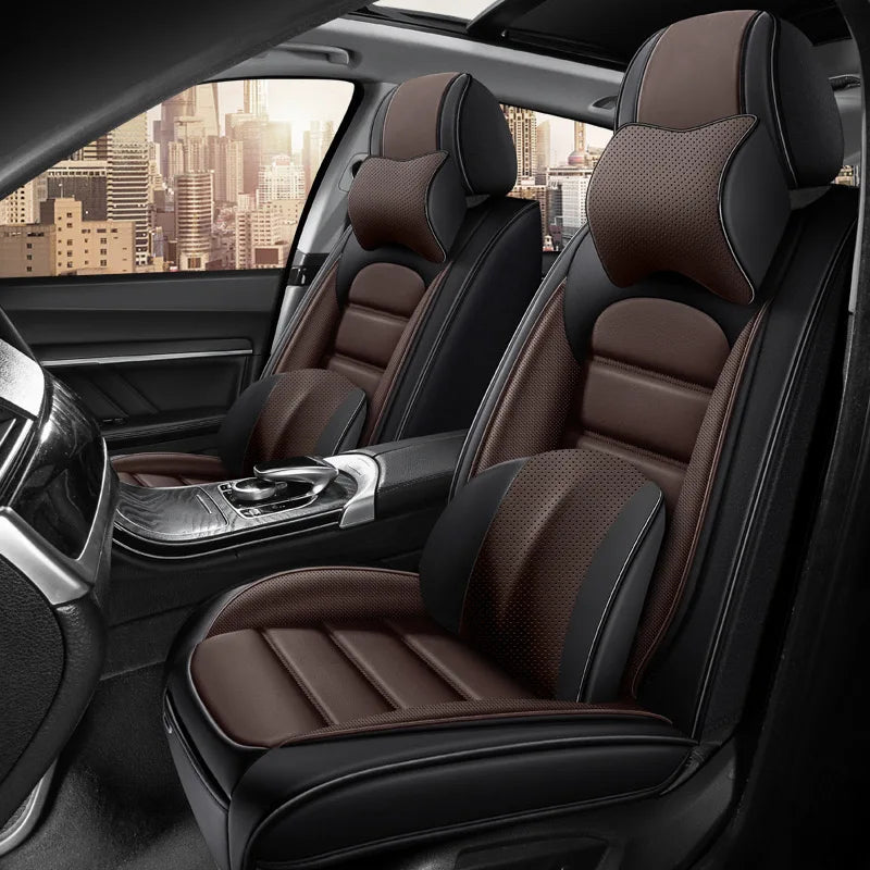 Suitable For Cadillac CTS 2014 2019 Models Car Seat Cover Thickened PU Leather Material 5 Pieces Full Set