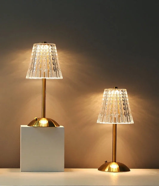 Luxury Diamond Crystal Table Lamp for Elegant Bedroom Ambiance