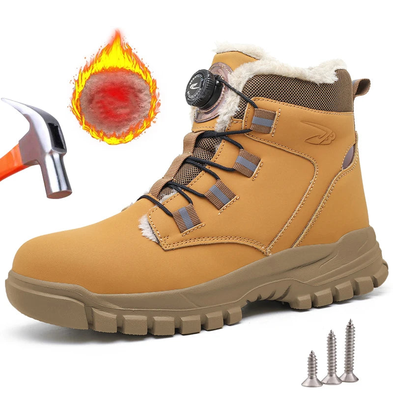 Work Safety Boots for Men and Women Waterproof Protective Safety Shoes Lightweight Steel Toe Work Shoes Size 47 and 48