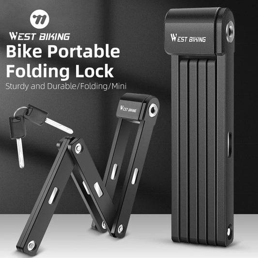 West Biking High Security Portable Bicycle Folding Lock