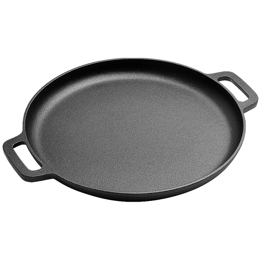 Cast Iron BBQ Camping Fry Pan with Dual Handles