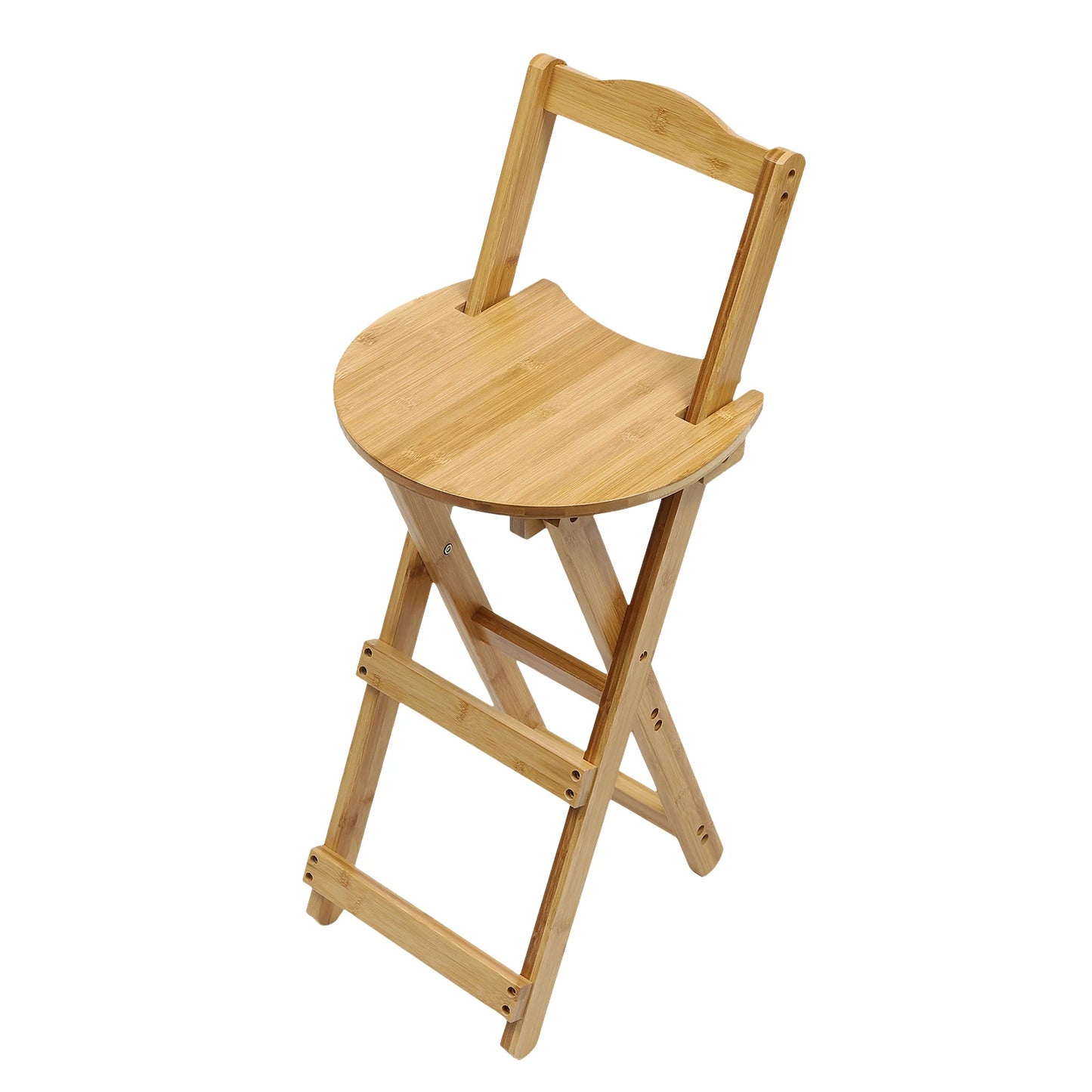 Portable Bamboo Bar Stool for Kitchen and Banquet Use