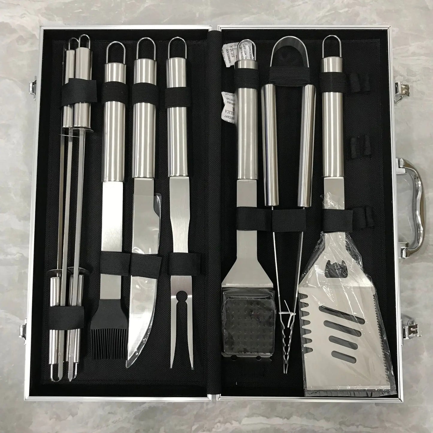 Stainless Steel BBQ Tool Set for Outdoor Grilling Enthusiasts