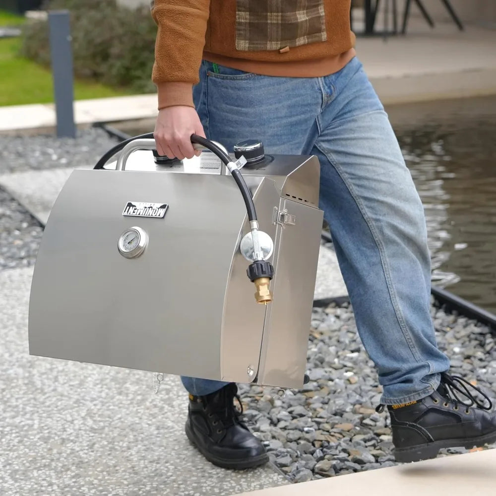 Portable Propane Gas Grill for Outdoor Camping and BBQ Cooking