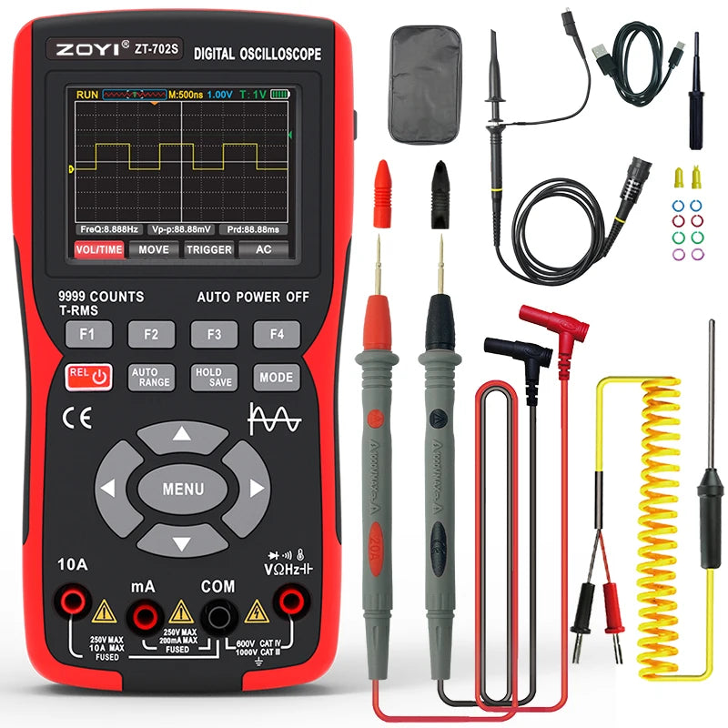 ZOYI ZT-702S 2 In 1 Handheld Digital Oscilloscope Multimeter