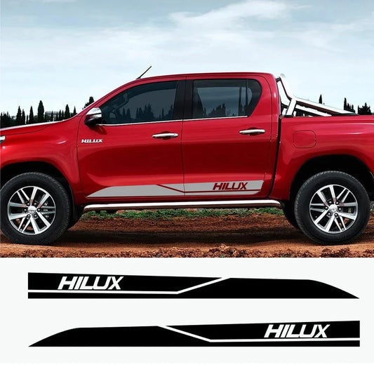 2Pcs Car Door Side Sticker Auto Vinyl Film DIY Decal Sport Styling Accessories For Toyota Hilux Revo Vigo