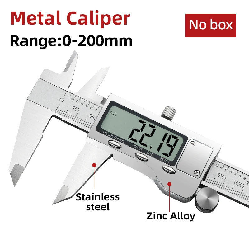 Digital Vernier Caliper Stainless Steel Measuring Tool for Woodworking