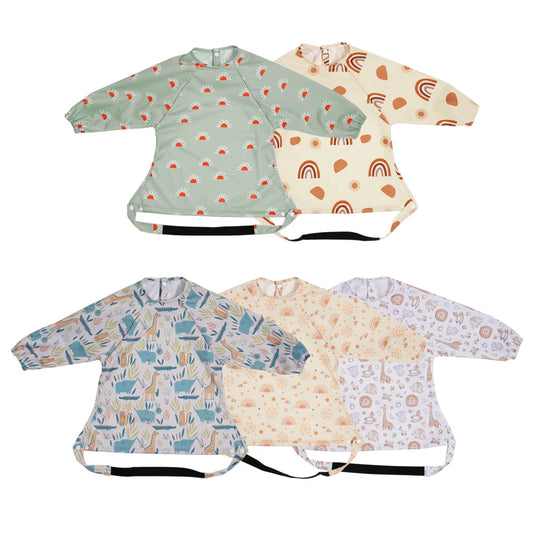 HappyFlute Waterproof Baby Feeding Bib with Snap Button Design