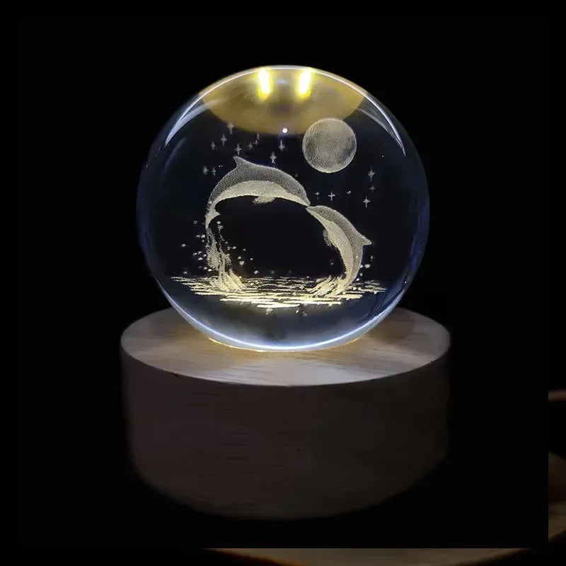 LED Night Light Saturn 3D Moon Table Lamp for Kids