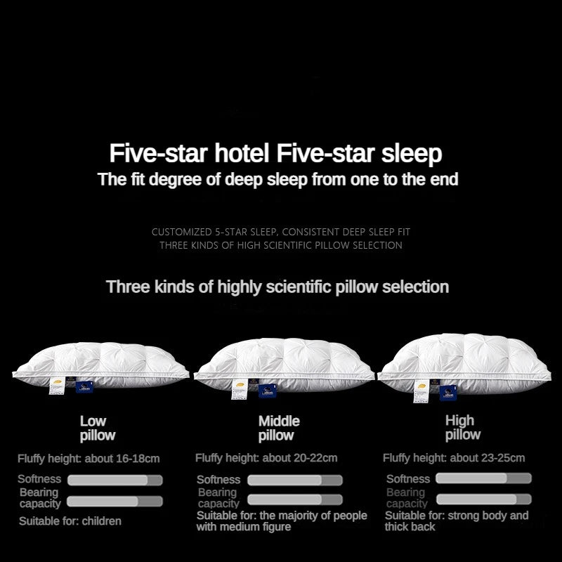 Jiangsu Goose Down Pillow Cotton Pillowcase For Sleep
