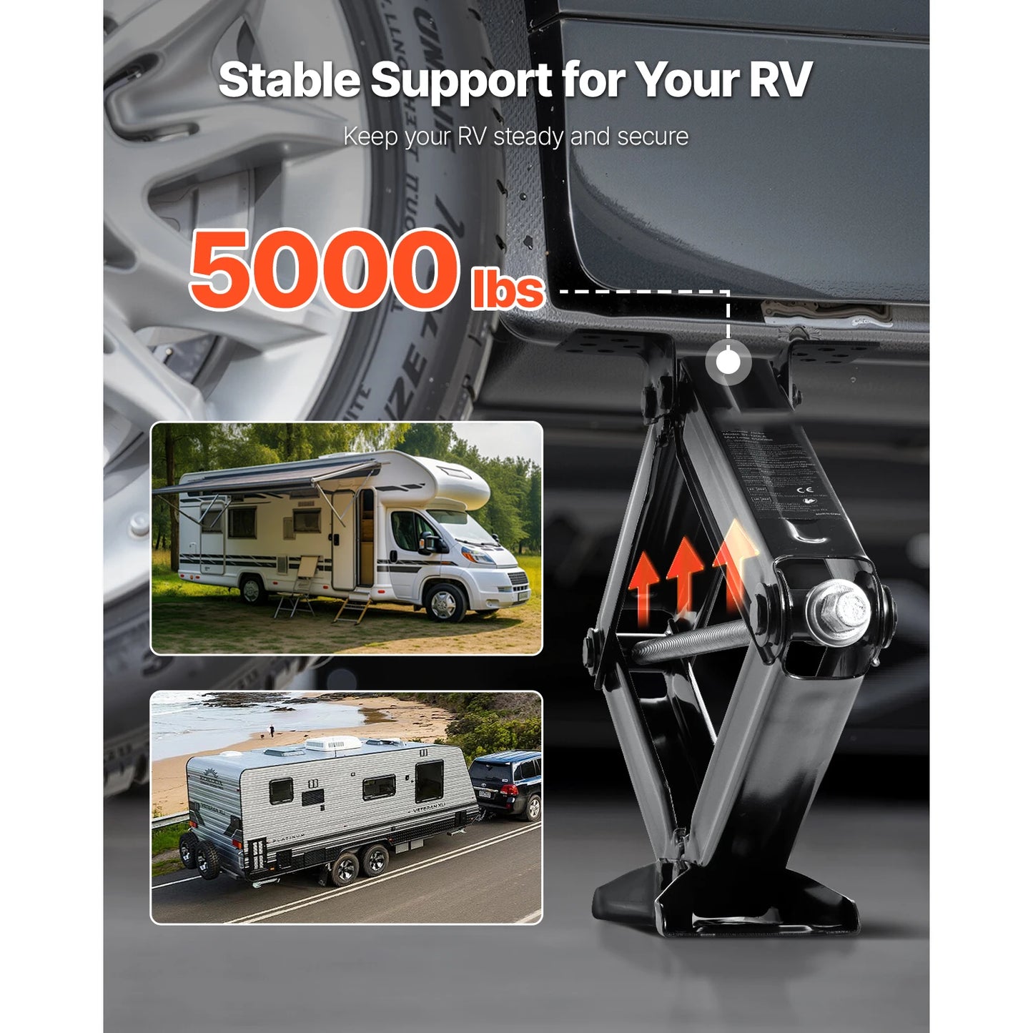 Succebuy RV Scissor Jacks Stabilizer Set Of 4 Heavy Duty