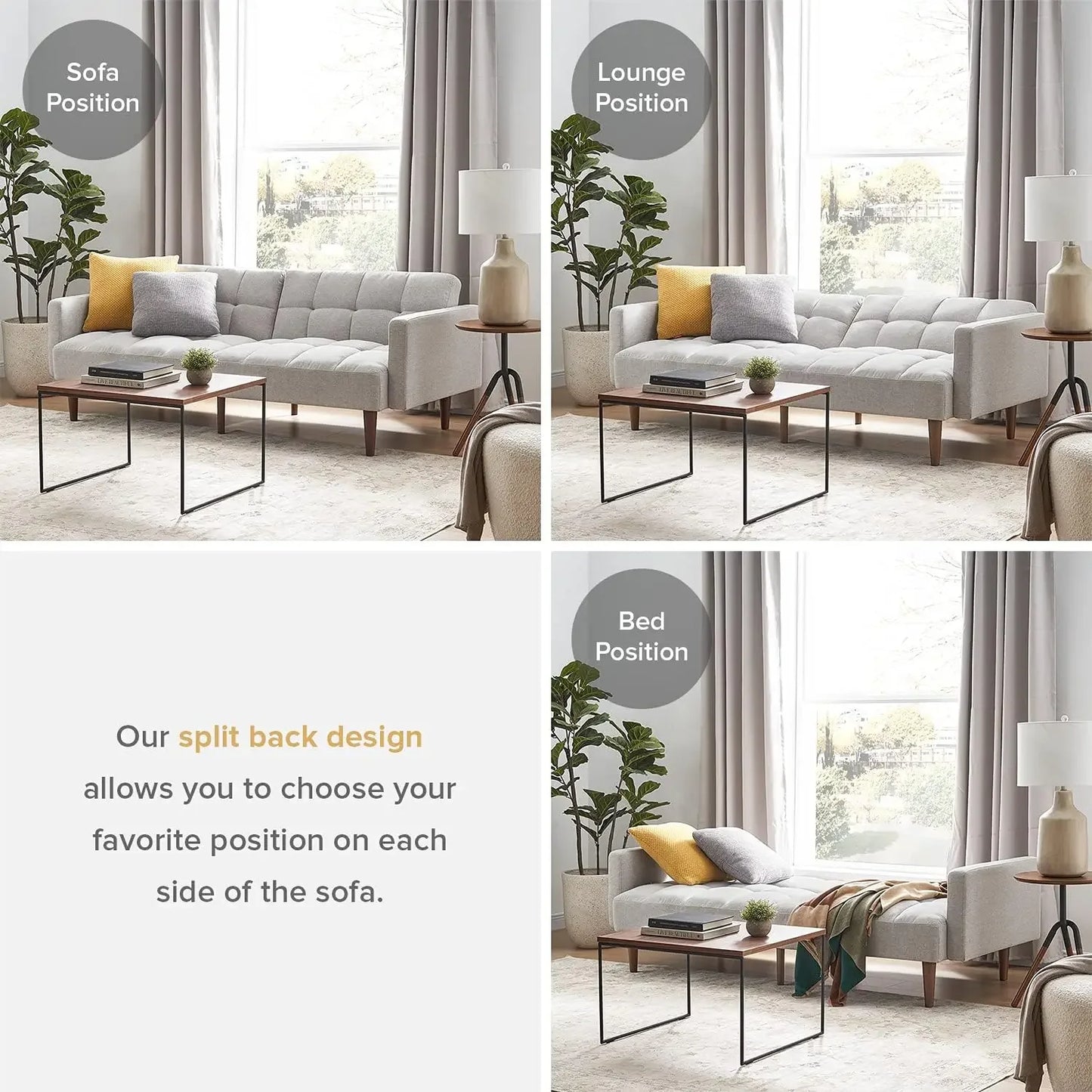 Mid Century Modern Sofa Bed Futon for Stylish Living Rooms