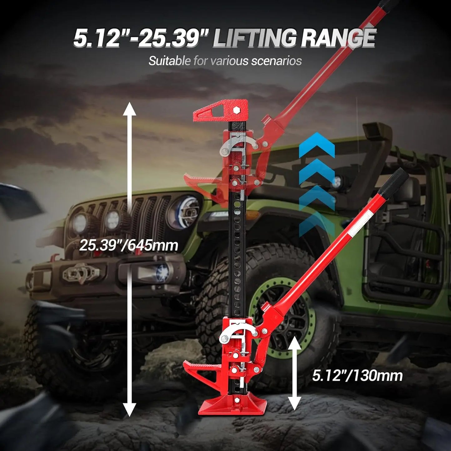 Twister.CK Farm Jack 7000lb Capacity Heavy Duty Ratcheting Lift