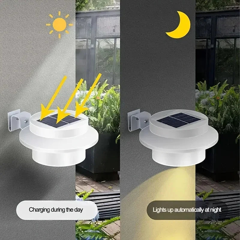 XIWANGFIRE Solar Gutter Lights for Porch Pathway Garden Lighting