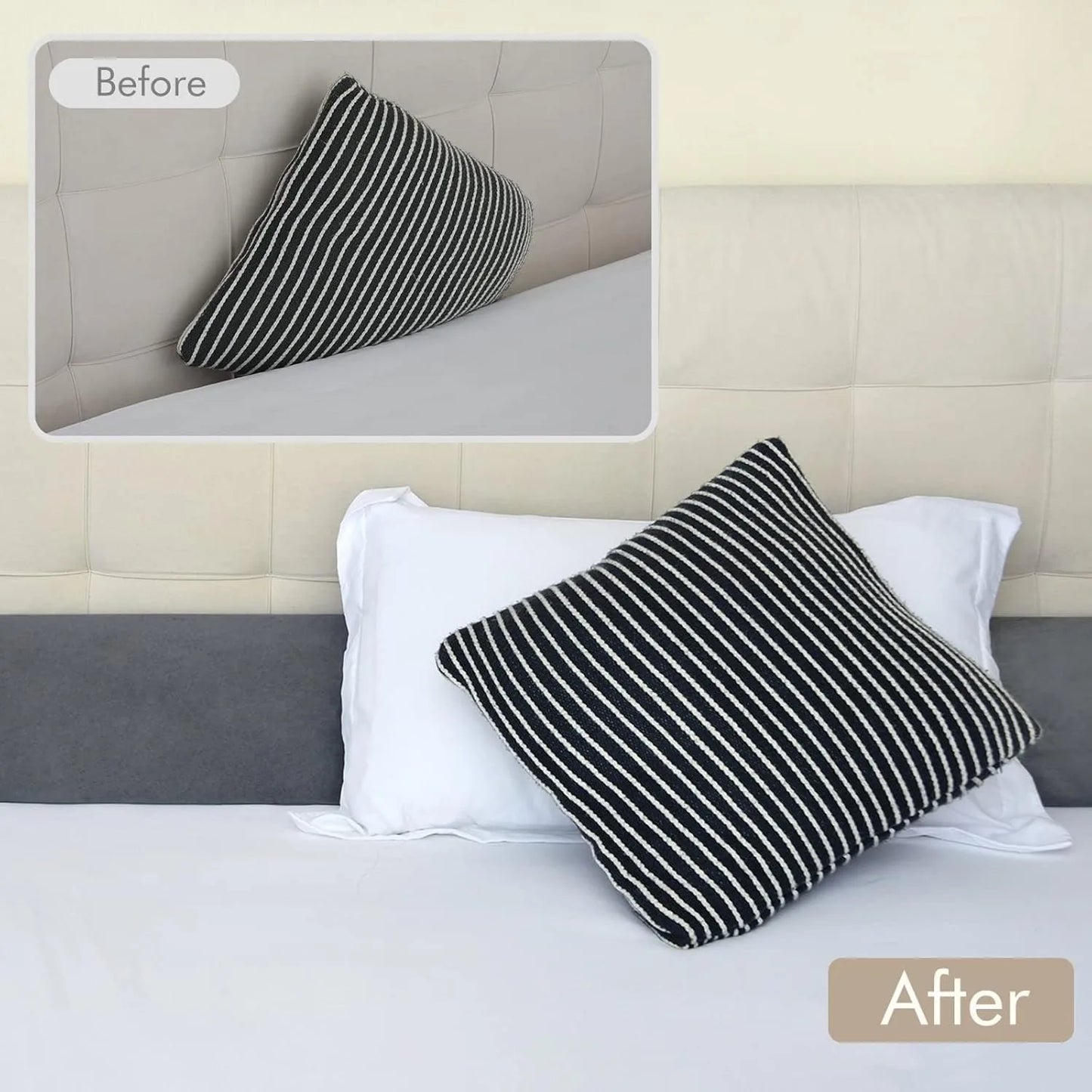 Fabric Count King Bed Wedge Pillow Headboard Gap Filler