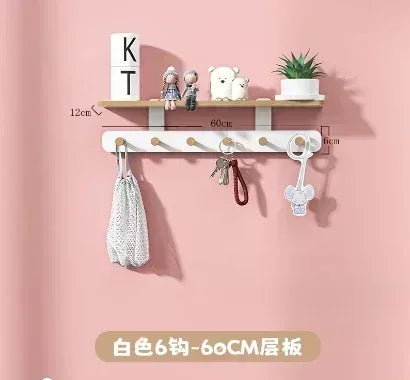 Oeny Multifunctional Coat Rack With Wall Hooks And Shelving