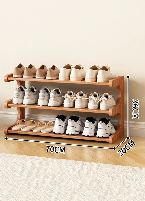 Modern Wooden Shoe Rack for Home and Dormitory Storage