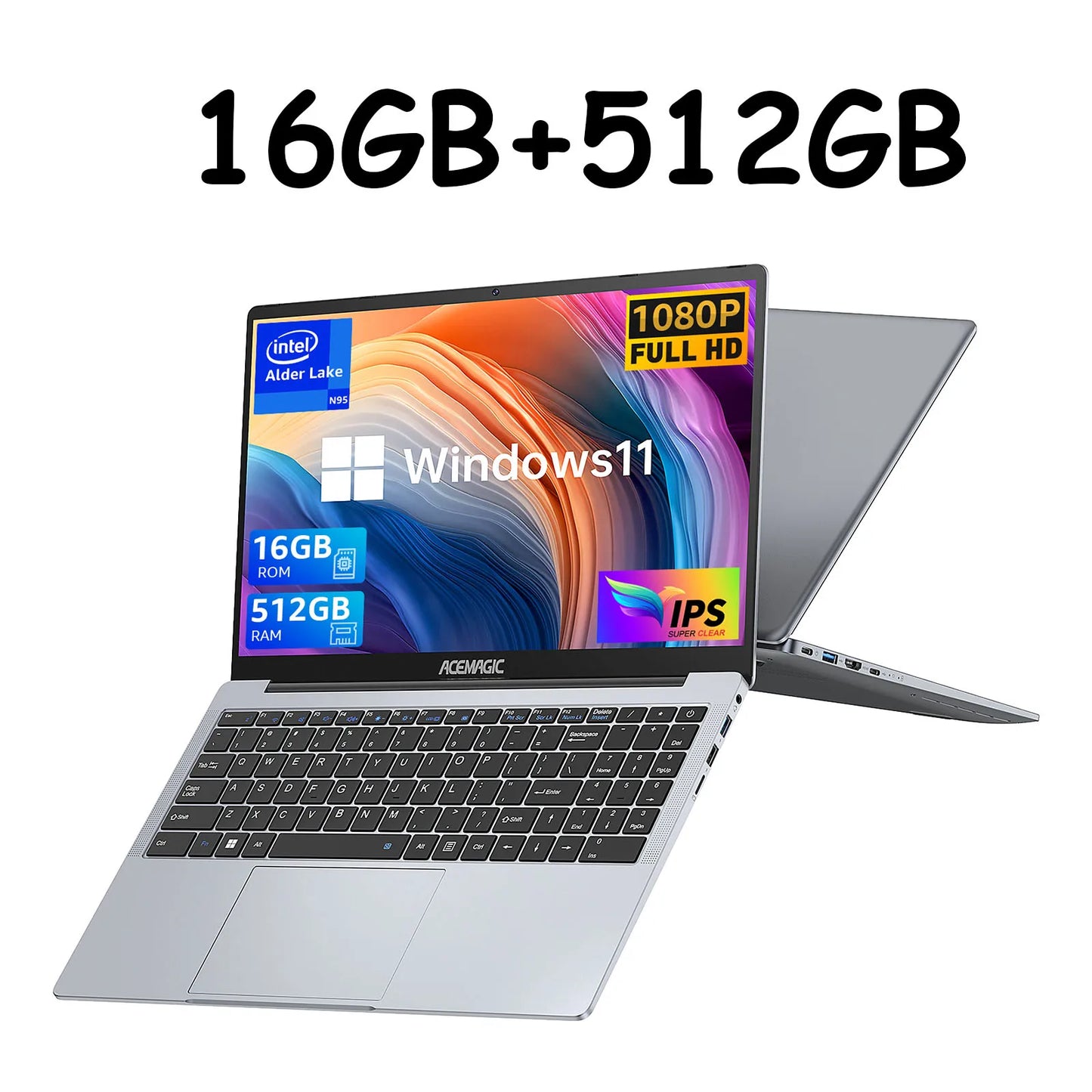 ACEMAGIC Ultra Slim Laptop with Intel Processor and 16GB RAM