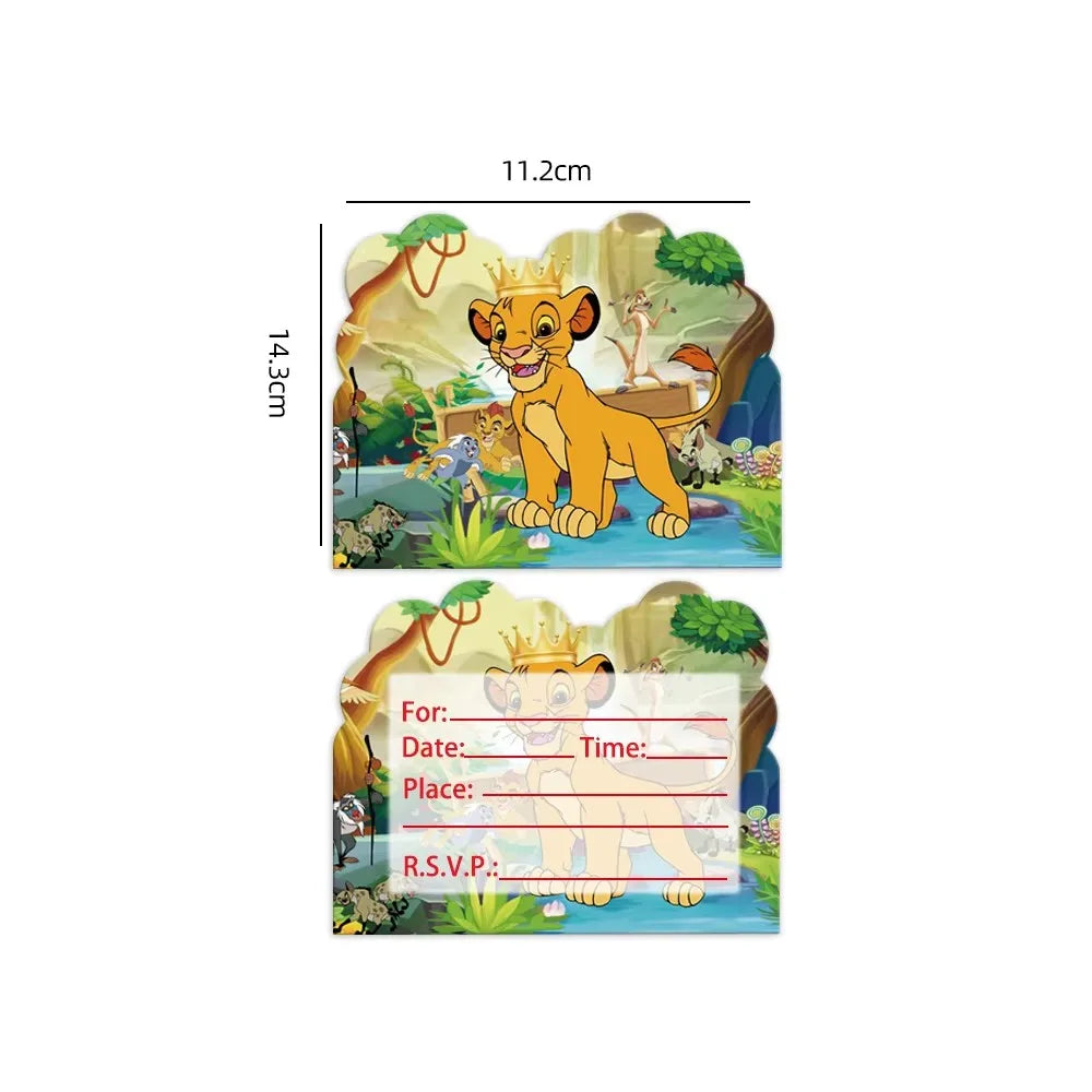 Lion King Simba Birthday Party Disposable Tableware and Decor Set