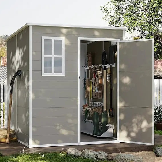 Outdoor Metal Storage Shed Galvanized Steel for Backyard