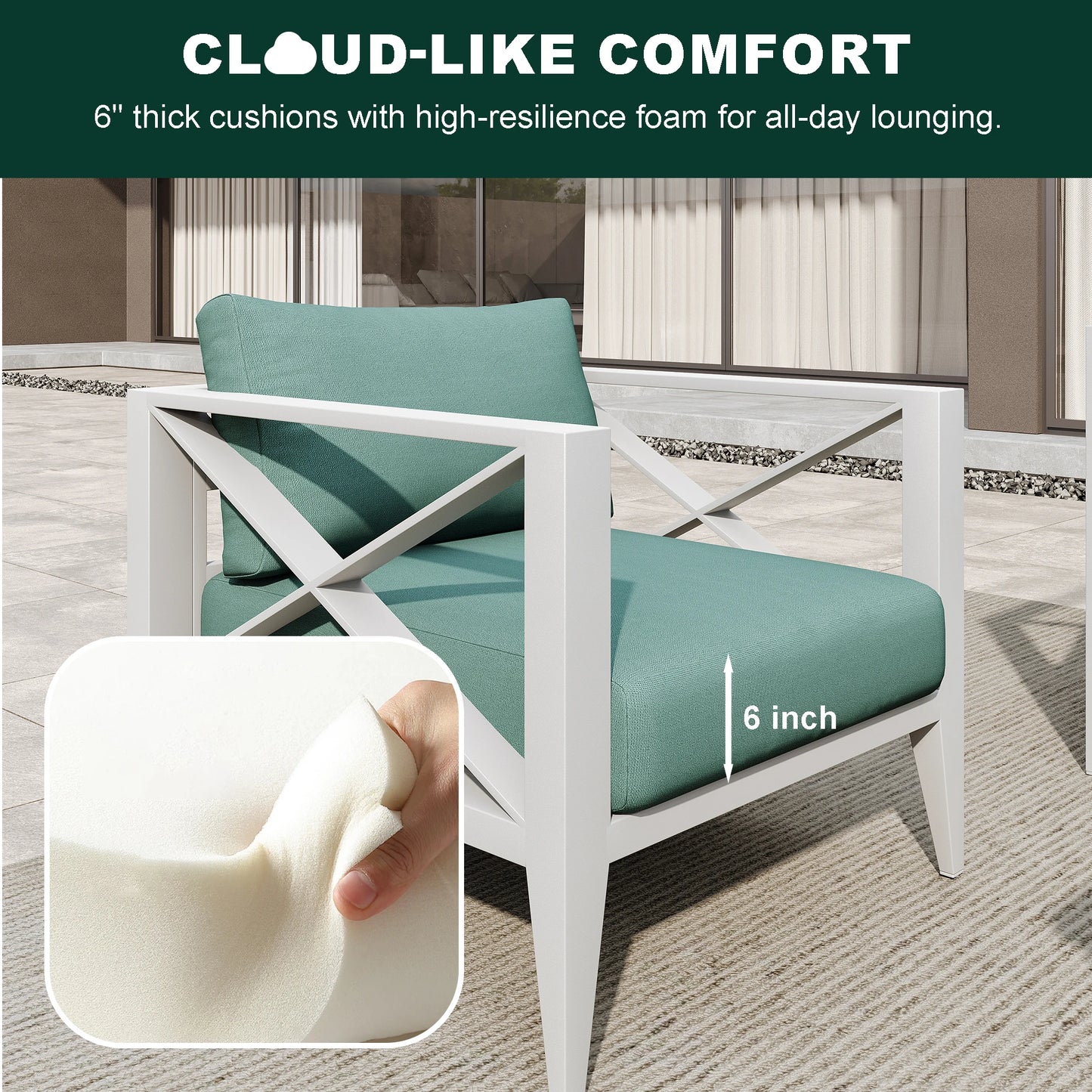 Maison Backyards Aluminum Outdoor Furniture Set Modern