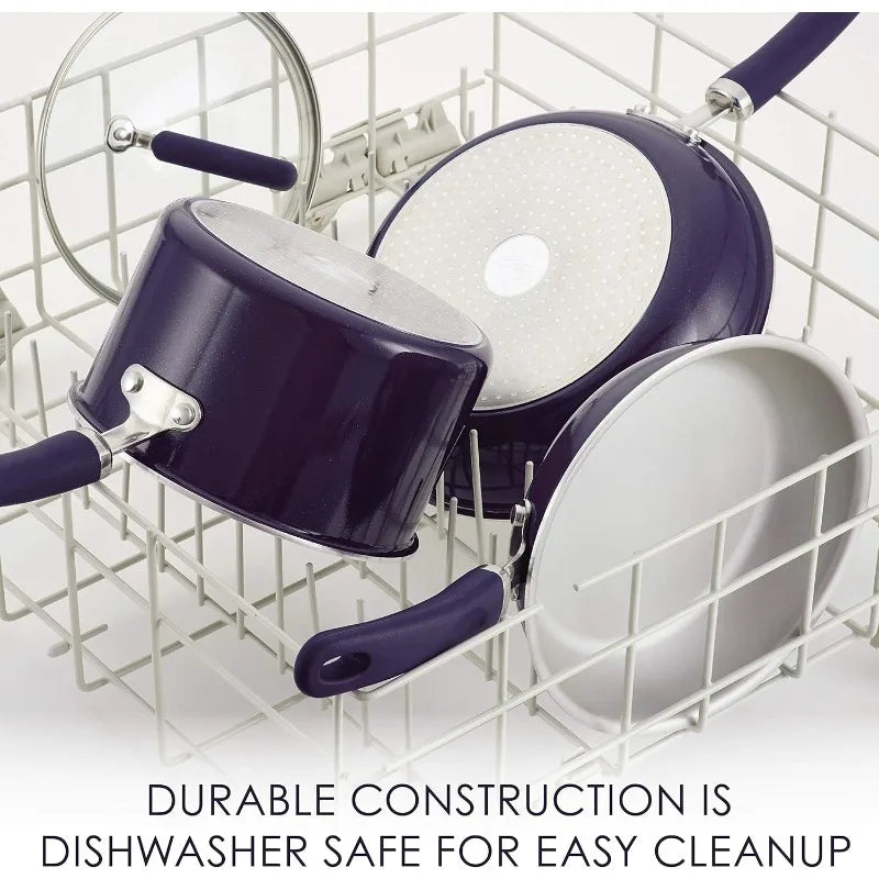 Rachael Ray Nonstick Cookware Set with PlatinumShield Technology