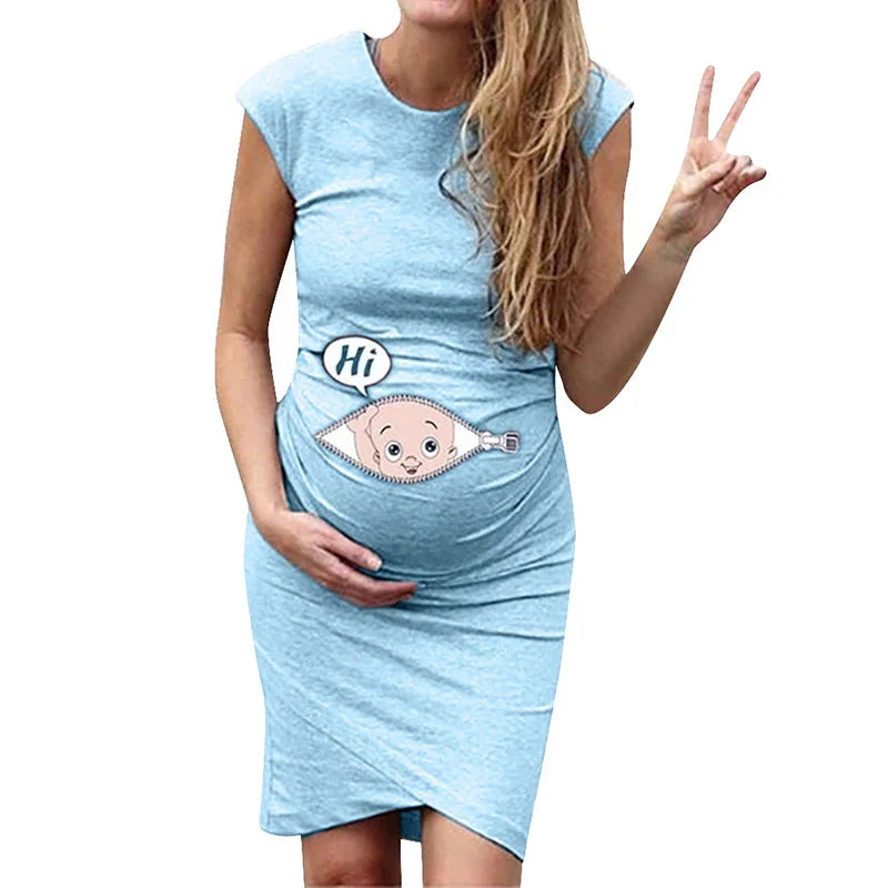 Cute Casual Maternity Dress for Expecting Mothers