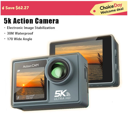 4K Action Camera with Electronic Stabilizer for Extreme Sports