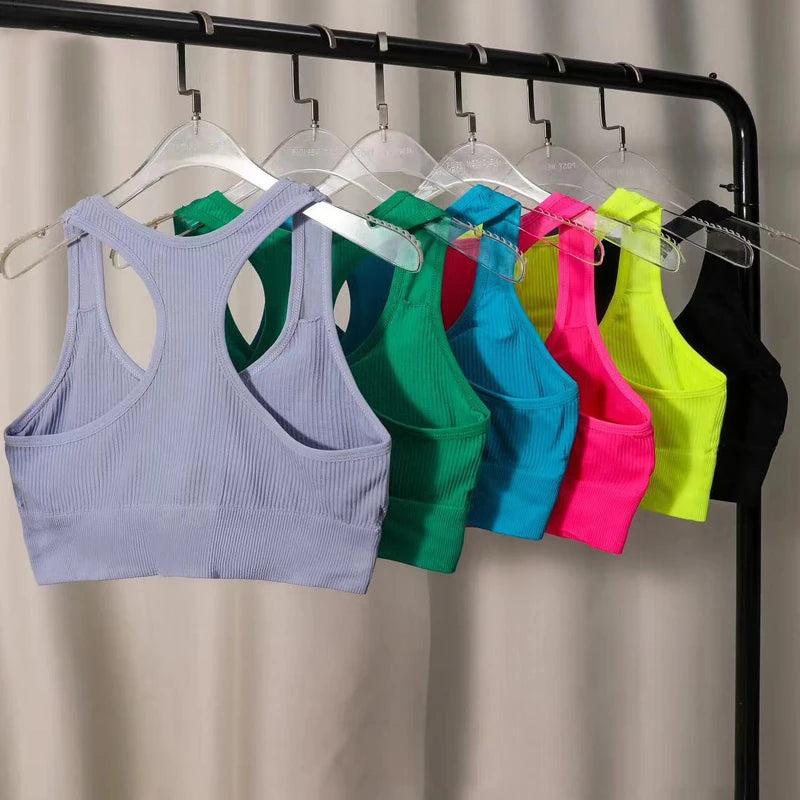 FujianChoice Women Push Up Sports Bra Breathable Support