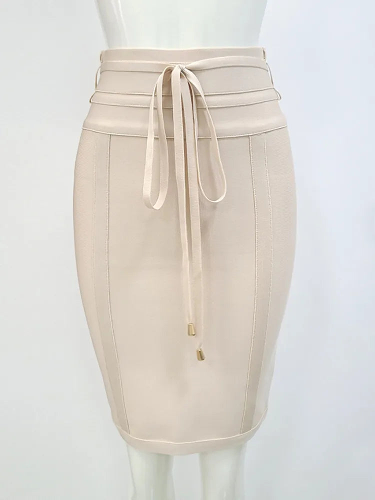 Women High Waist Bodycon Bandage Skirt for Parties