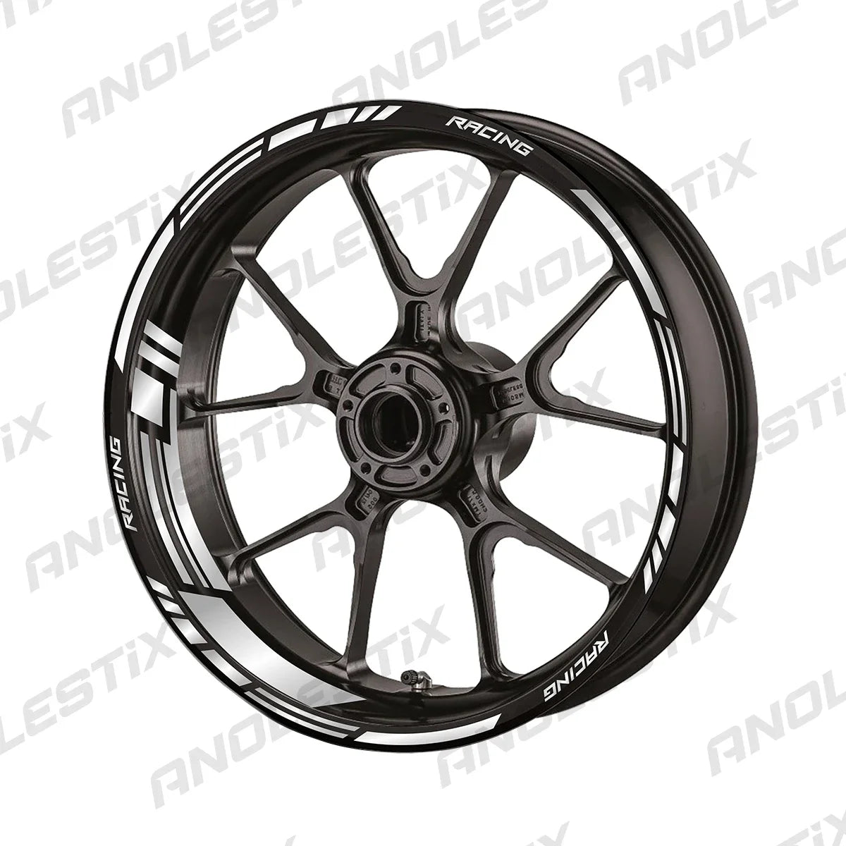 AnoleStix Reflective Motorcycle Wheel Stickers Rim Decal Kit