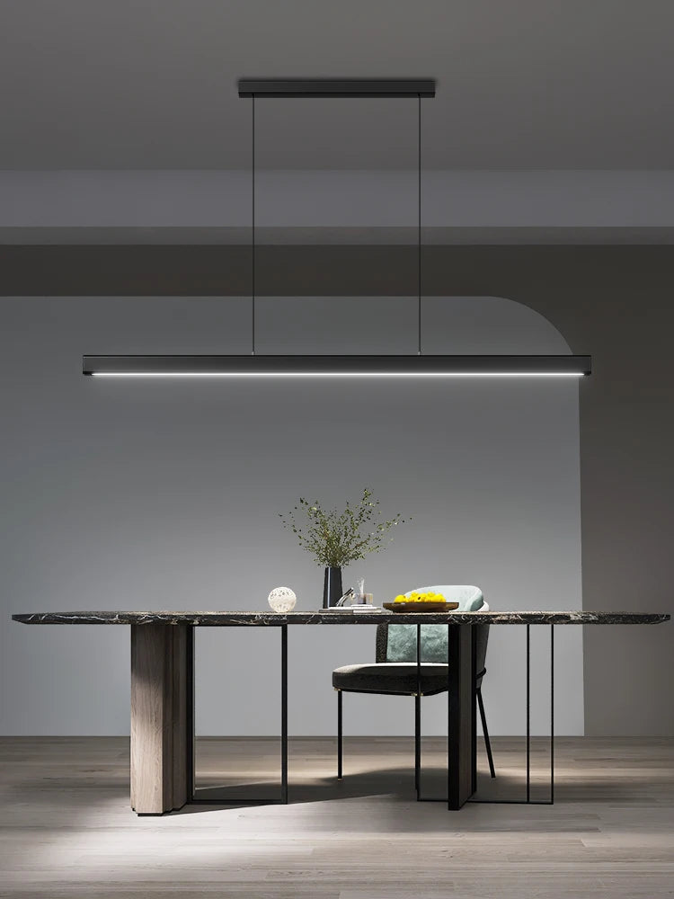 Modern Dining Room Chandelier LED Linear Pendant Light for Dining Table Kitchen Bar