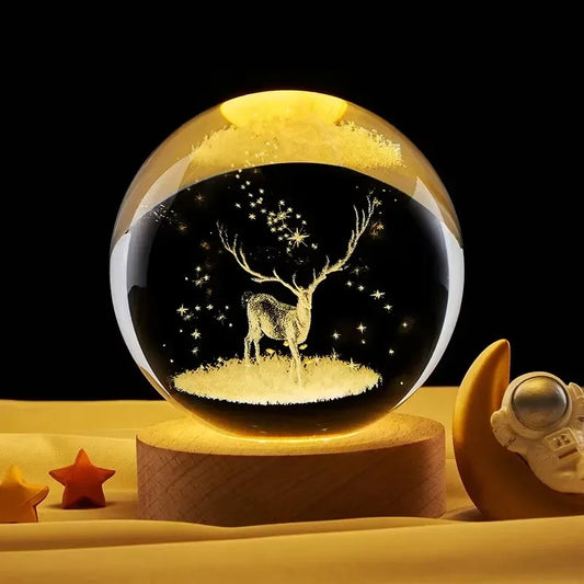 LED Night Light Saturn 3D Moon Table Lamp for Kids