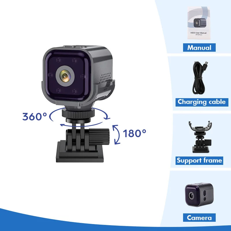 Mini HD Wireless Security Camera with Night Vision Capability