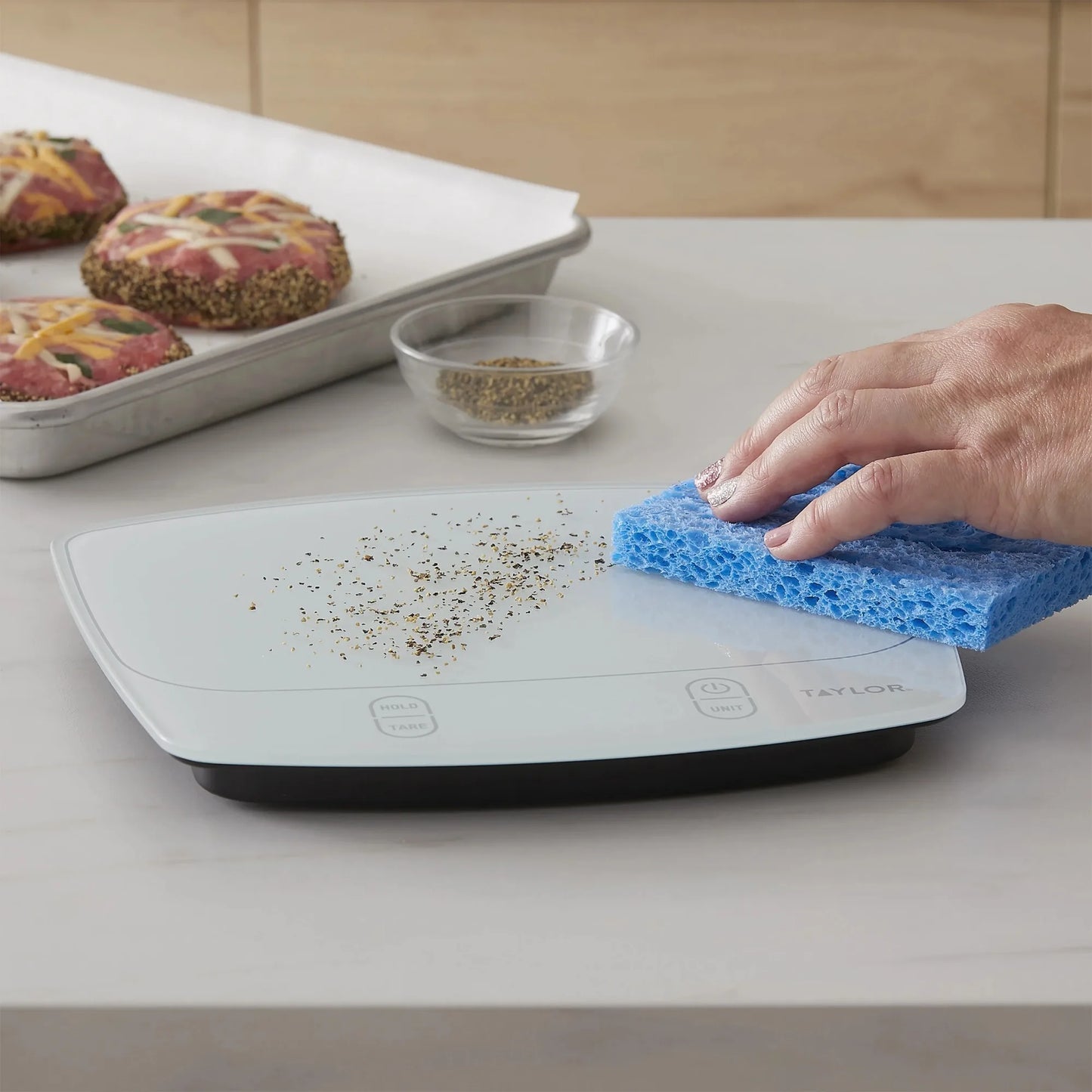 Waterproof Digital Kitchen Scale for Cooking and Meal Prep