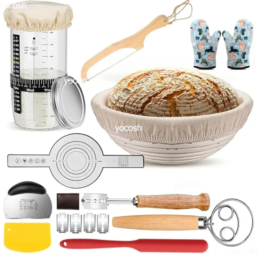 Professional Baking Kit with Sourdough Starter Jar and Tools