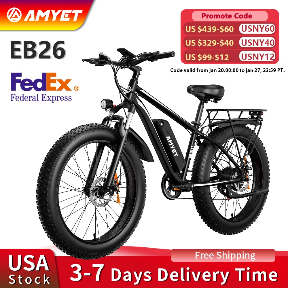 Amyet EB26 1000W Electric Mountain Bike for Adults