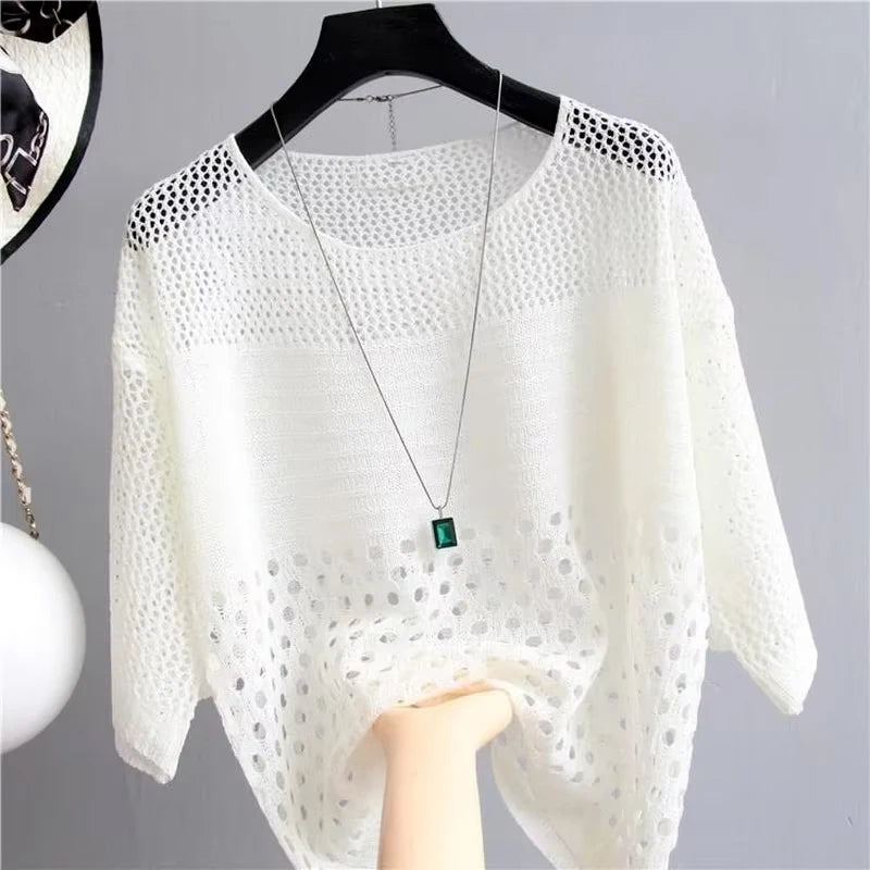 SURWENYUECN Fashion Ice Silk Women Knitted Vest Top