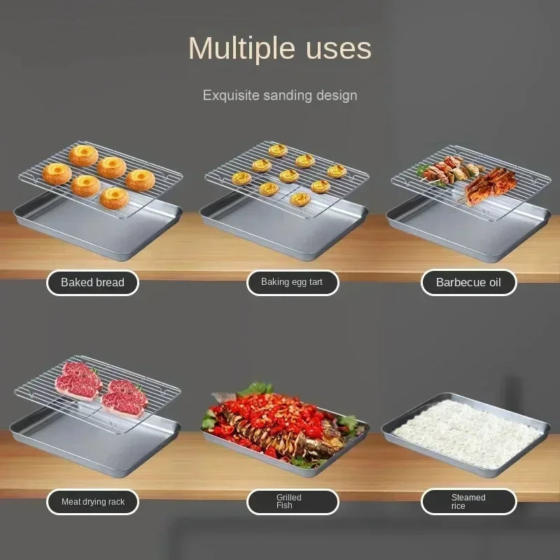 Stainless Steel Baking Pan with Wire Rack for Versatile Cooking