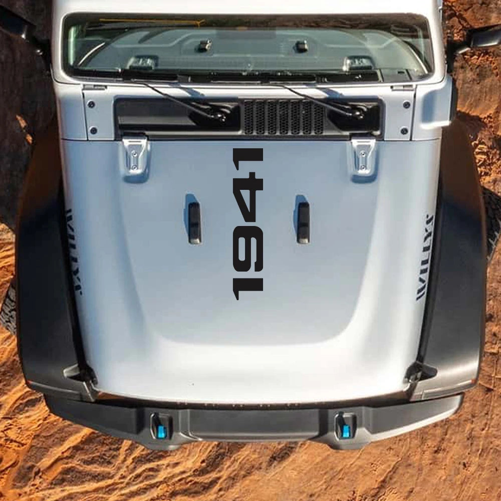 1941 Styling Car Hood Body Sticker For Jeep Wrangler Grand Cherokee Wagoneer Renegade Vinyl Film Decal Auto Tuning Accessories