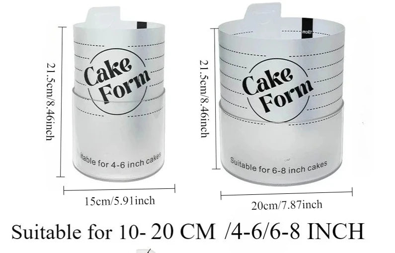 Adjustable Round Acrylic Cake Ring Mold for Baking and Decorating