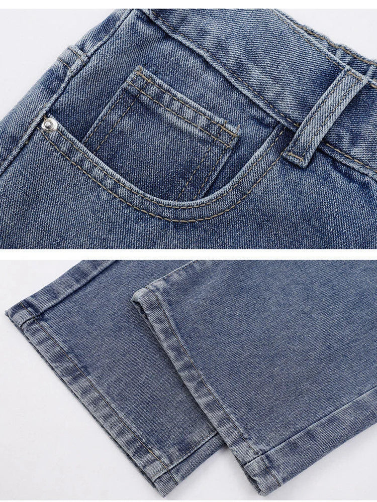 Korean Men's Casual Wide-Leg Jeans for Effortless Style