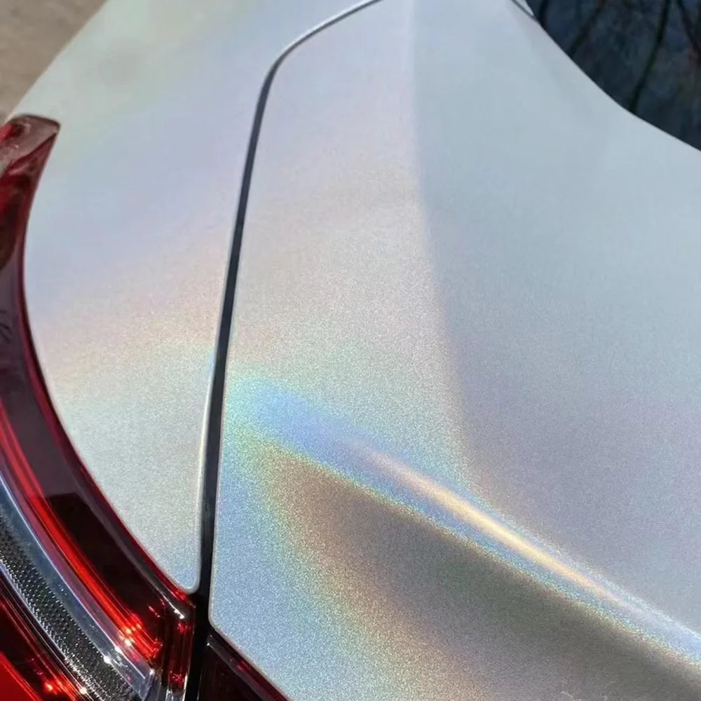 Wrapmaster Colorful Car Body Film Matte Laser White Chrome Vinyl Wrap 5M 10M 18M